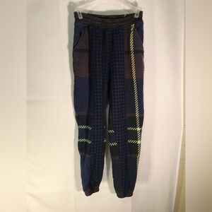 Adidas Blue and Black Sweatpants with Reflective Strips